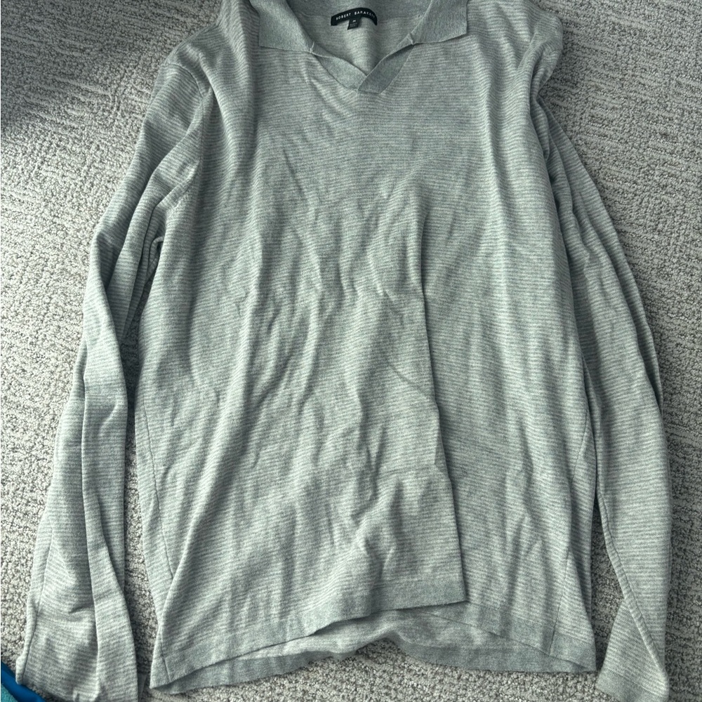 Robert Barakett Gray V-Neck Sweater